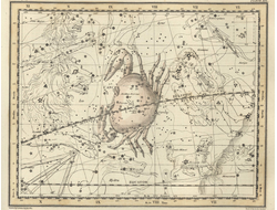 Картина обогреватель, фото старинной Карты созвездий Рак