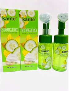 Пенка для умывания с щеточкой Karite Make Up Remover Cucumber 150мл