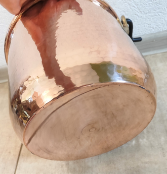 Медный котелок луженый с крышкой Португалия (CopperCrafts) арт.1332
