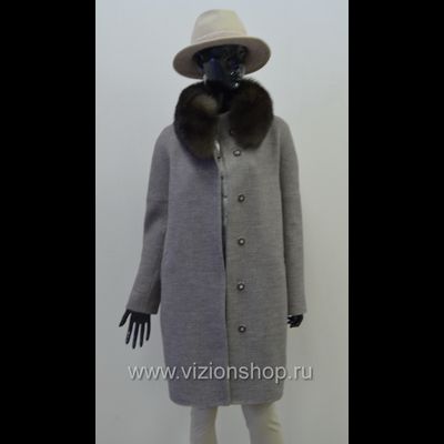Российское пальто для женщин зимнее Арти мода Arti moda 1739 серое