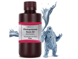 Фотополимерная смола для 3Д Water-wash 10k смываемая водой Серый LCD DLP 385-405nm SOLORSN
