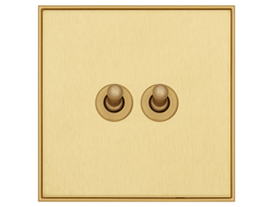 Переключатель 2-клавишный тумблер T&J Electric Titanium Matt Brass