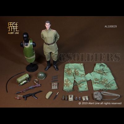 Боец штурмовой инженерно-саперной бригады (ШИСБР) - Коллекционная ФИГУРКА 1/6 scale action figure WWII World War II Soviet Union - assault engineering (AL100029) - Alert Line