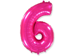 Фольгированная цифра - Малиновая