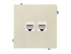 Розетка компьютерная двойная кат. 5e лен