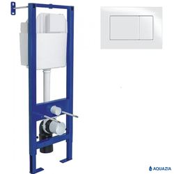 Инсталляция AQUAZIA ATOM 410 для подвесного унитаза, кнопка Atom (Белая)