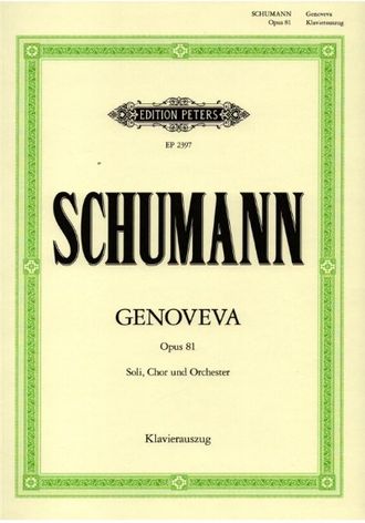 Schumann. Genoveva op.81  Klavierauszug (dt)