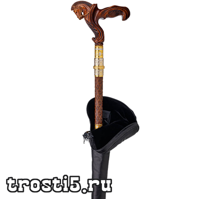 Подарочная трость резная с клинком "Лошадка с уздечкой"