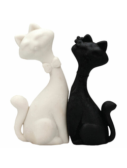 Набор ластиков фигурных CENTRUM "Коты" 2 шт., 65х20х90 мм, белый/черный, 86125