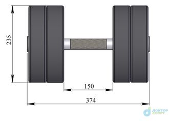 Гантель профессиональная 50 кг