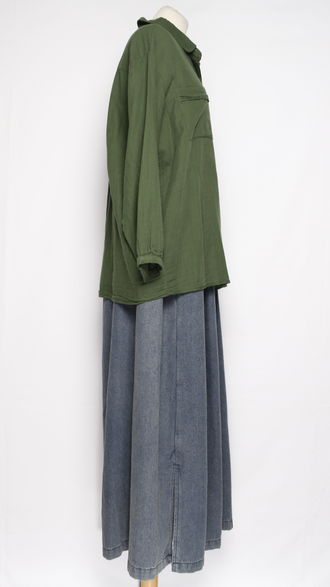 Рубашка Бохо "Муслин два кармана" хаки, малахит, графит, черная до р.54