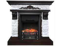 Электрокамин Остия BL с очагом Fobos