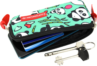 Кошелек на пояс - чехол сумка для смартфона Optimum Wallet, панды