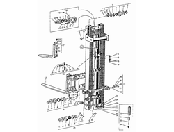Подъемное устройство с клыком вил в сборе ДВ-1621 (вариант 2)