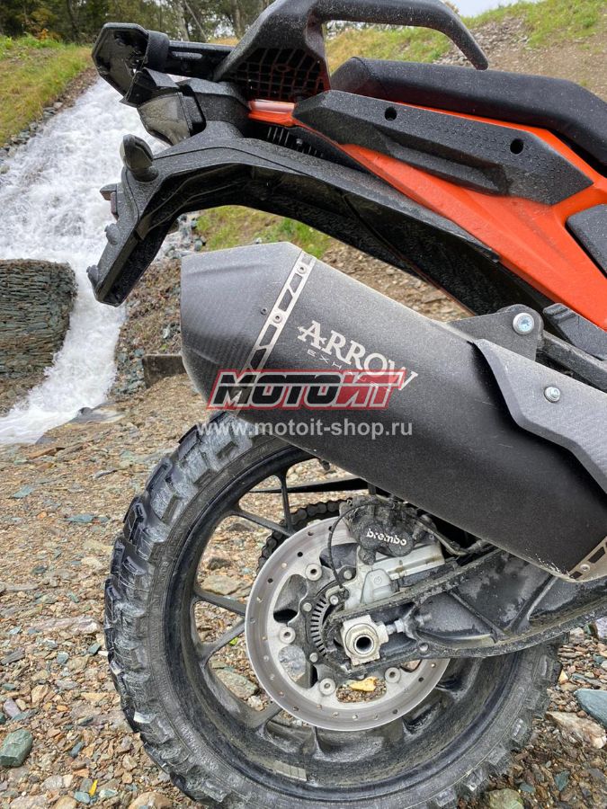 Купить глушитель на KTM 1290 Super Adventure R 2021 2022 2023 Arrow Sonora черный титан 72001SKN