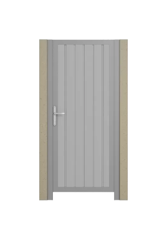 Клитка Alutech с заполнением из сэндвич-панелей с рисунками микроволна, филенка, S, L, M‑гофр толщиной 45 мм 1000х2000мм (ШхВ)