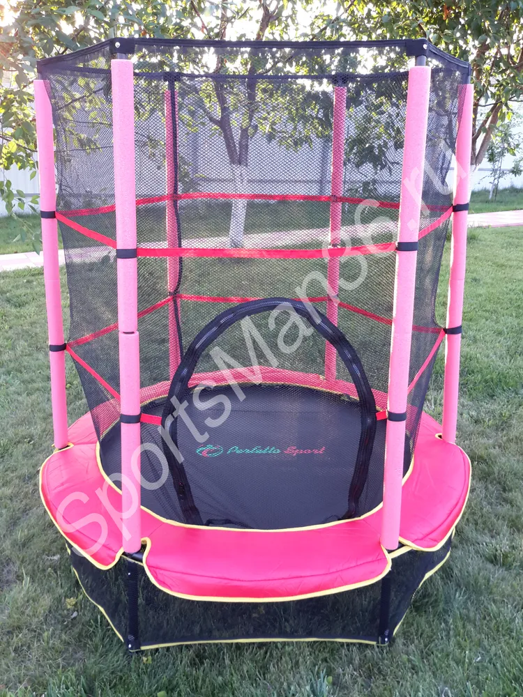 БАТУТ ДЕТСКИЙ С ЗАЩИТНОЙ СЕТКОЙ PERFETTO SPORT 5 ДИАМЕТР 1,4 М