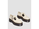 Dr Martens Bethan Pisa Leather Platform Mary Jane Parchment Beige Pisa