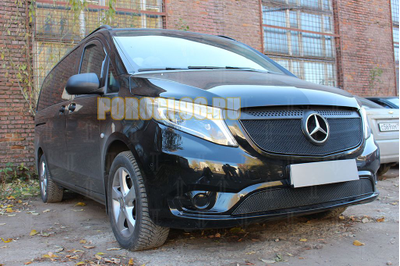 Защита радиатора Mercedes-Benz Vito III (W639) 2010-2014 black