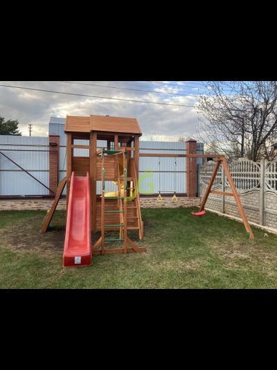 Детская площадка IgraGrad Клубный домик 2 с трубой и рукоходом