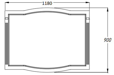 Зеркало Opadiris Лаура 120 белый без патины