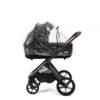 Коляска 2в1 Peppy Monaco Thermo 2026, Black (Черный) рама Коричневая