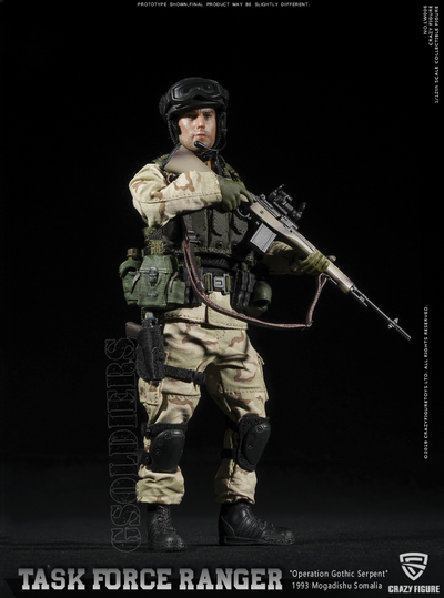 Снайпер отряда "Дельта" военного спецназа США ("Падение Черного Ястреба") - Коллекционная фигурка 1/12 scale US Delta Special Force - M14 Sniper (LW006) - Crazy Figure
