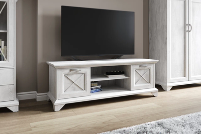 Тумба ТВ Лорена 2д, бетон пайн белый