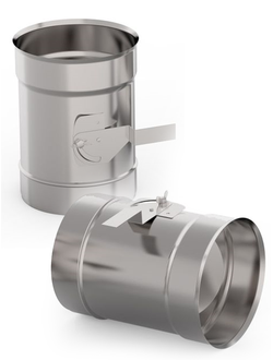 Шибер 0,2м, ф115,  НЕРЖ.439,  1мм