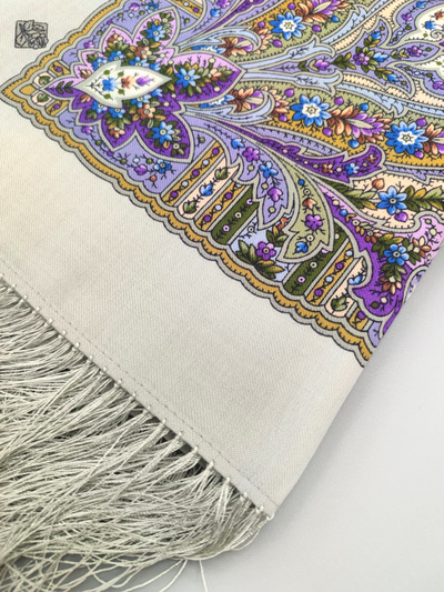 Павловопосадский платок Дикий мёд 1712-1