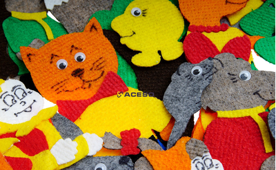 Сказки 5 в 1 большие Набор фигурок кукольного театра на плоскости из ковролина