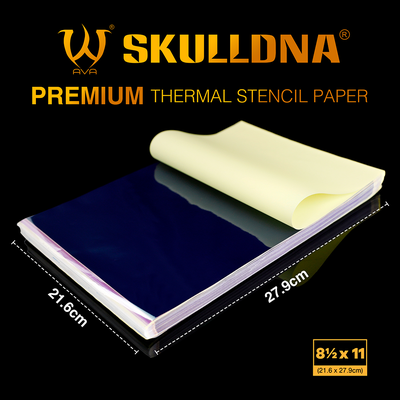 Трансферная бумага для термо перевода AVA SKULLDNA Premium Thermal Stencil Paper, 20 листов