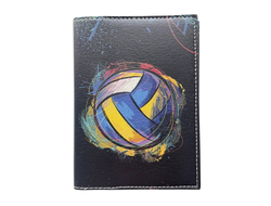 Обложка для паспорта "Мяч рисованный черный (без сердца)"