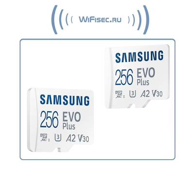 Карта памяти microSDXC UHS-I U3 Samsung EVO PLUS 256 ГБ, 130 МБ/с, Class 10, MB-MC256KA/RU, 1 шт., переходник SD