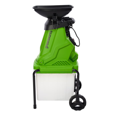 Измельчитель садовый электрический Greenworks GW-2800SD с контейнером