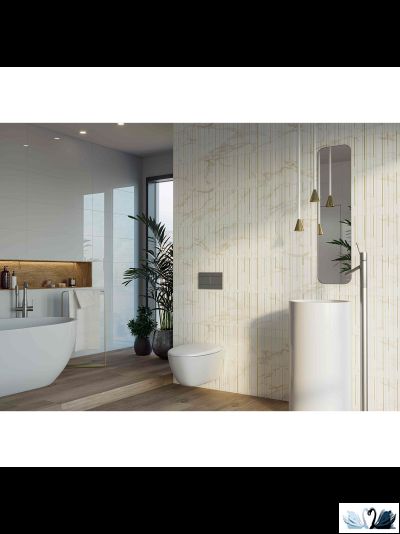 Плитка Creto Shine white 30х90 см настенная