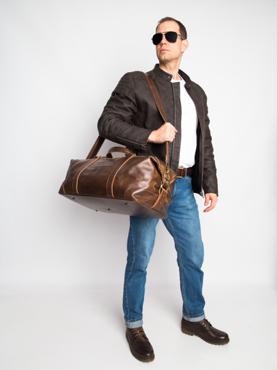 Кожаная дорожная сумка Avellino Premium brown (арт. 
4039-63)