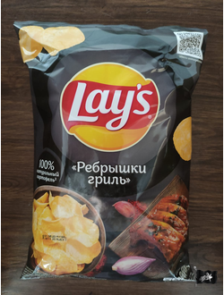 Чипсы Lays 140 гр. Рёбрышки гриль