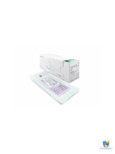 Плетеная рассасывающаяся хирургическая нить WEGO PGLA USP 6-0, MP 0,7 45 см, фиолетовая – аналог Vicril