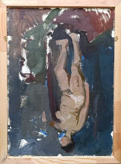 "Натюрморт, Бюст" картон масло Акимов А.А. 1970-е годы