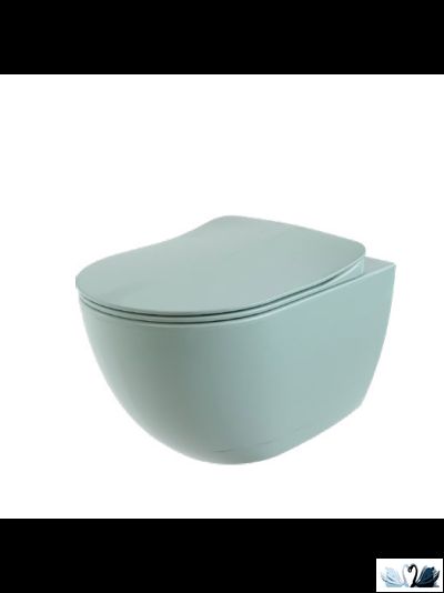 Унитаз CREAVIT FREE Set Nile Green Mat c инсталляцией - комплект с сиденьем микролифт, клавишей Terra Nile Green (FE322-11NY00E-0000+GR5003.01+GP9002.09 + KC0903.01.2000E)