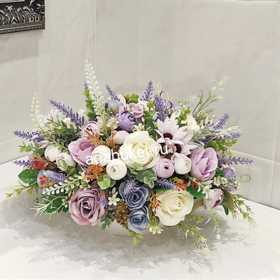Композиция из искусственных цветов - Феерия малая № МК016 - отлично для интерьера