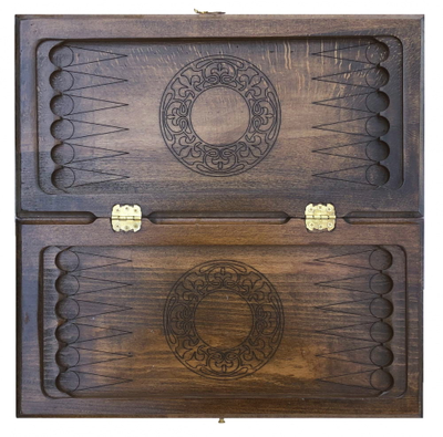 Нарды резные с шашками "Символ Власти" от мастера Григория Устяна