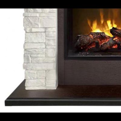 Электрокамин Malta AO белый камень с очагом Magic 24