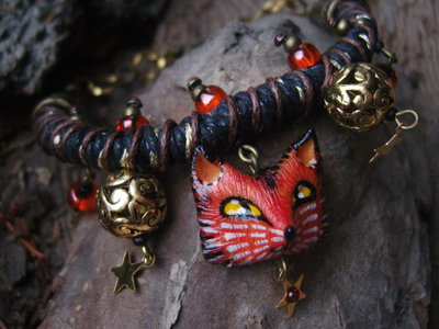 "Шатёр Царевны Лисички", яркий браслет в стиле фэнтези