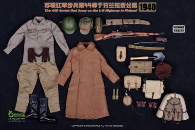 ПРЕДЗАКАЗ - Комплект красноармейца в Финляндии 1940 г. (без тела и головы)  - Коллекционная фигурка 1/6 The 44D Soviet Red Army on the L-R Highway in Finland 1940 Outfit Accessory Set (QOM-1068) - QORANGE QOTOYS ?ЦЕНА: 18900 РУБ.?
