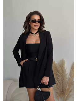 Костюм жакет+шорты (черный)