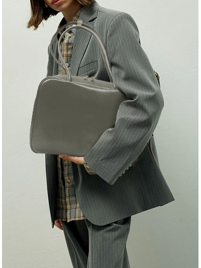 (АРТИКУЛ: 9803/1) СУМКА ЖЕНСКАЯ, НЕБОЛЬШАЯ, НАТУРАЛЬНАЯ ГЛАДКАЯ КОЖА, СЕРАЯ, РУЧКИ ЧЕРЕЗ ПЛЕЧО