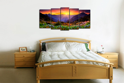 Модульная картина "Горный закат"