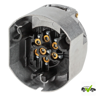 Розетка прицепа (фаркопа) 12В 7 контактов металл